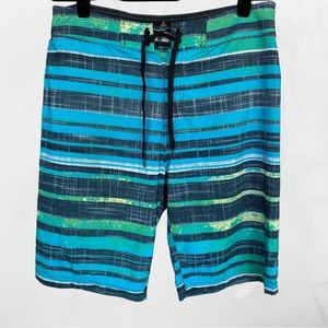 Prana Mens Striped Board Shorts - Size 33